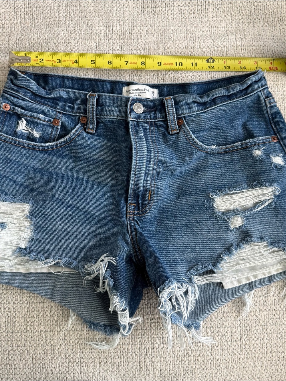 Abercrombie & Fitch Distressed Denim Shorts